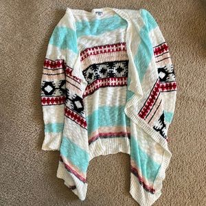 Western style waterfall cardigan